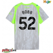 Camiseta Manchester City Oscar Bobb #52 Tercera Equipación para mujer 2025-26 manga corta